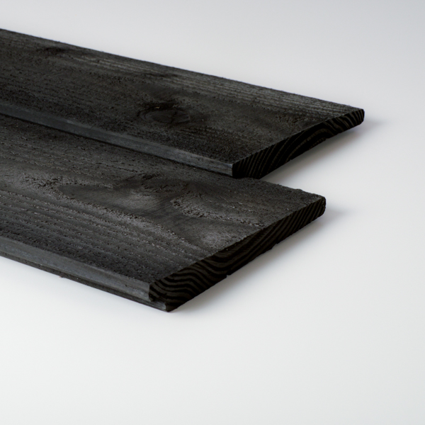 Douglas Zweeds rabat 175 x 5000 mm werkend zwart gespoten - 70% PEFC