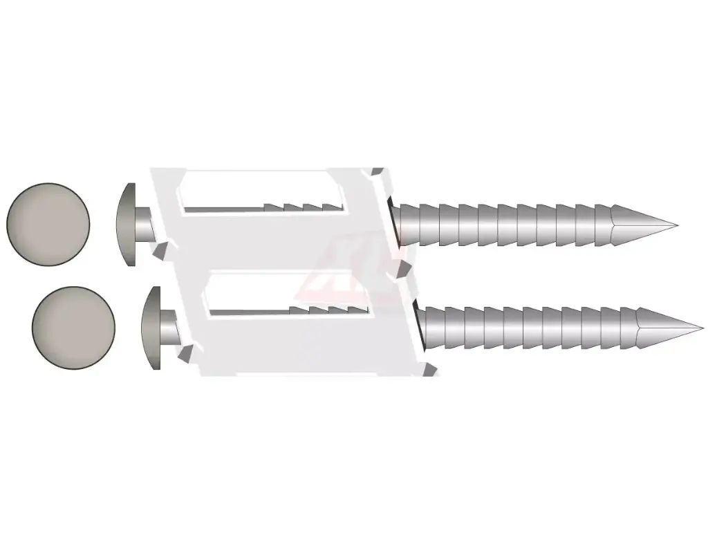 RVS Bolkop nagels 2,6 x 50 mm 15º rol Geborsteld 200 st.