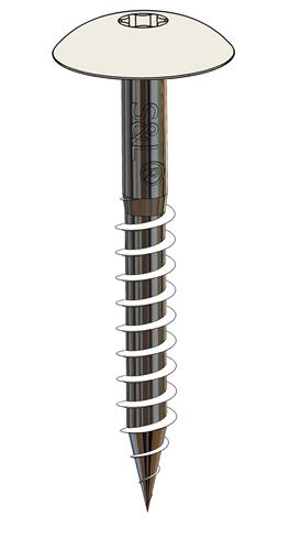 Trespaschroeven 4,8 x 38 mm RAL 1015. 100 stuks