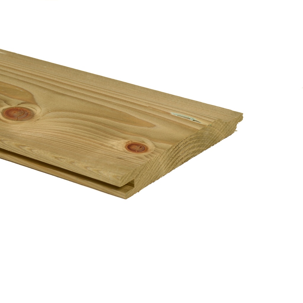 Vuren 18 x 144 x 3600 mm overhangend rabat verduurzaamd C - FSC Mix Credit