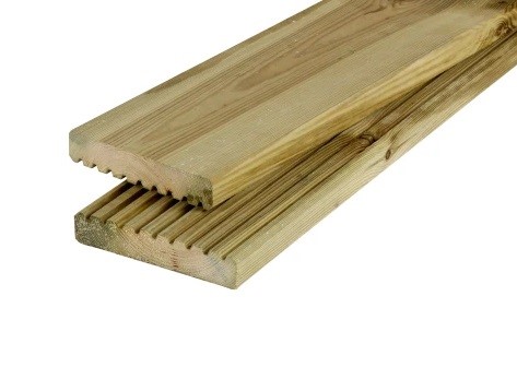 Vuren antislip loopdekdeel 28 x 145 x 5000 mm  verduurzaamd C