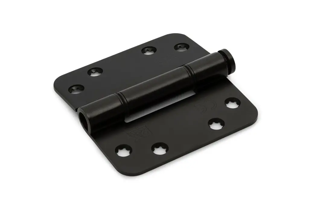 Zwart scharnier 89 x 89 mm afgerond (kogellager) 