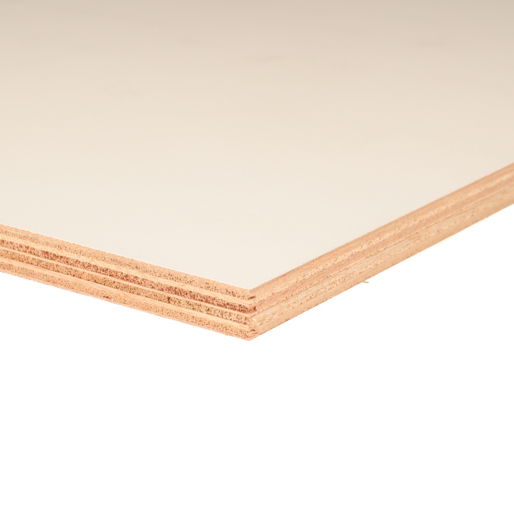 EtiPrime Ext Okoume 2500 x 1220 x 18 mm KOMO 10jr garantie 80Mu wit gegrond - FSC 100%
