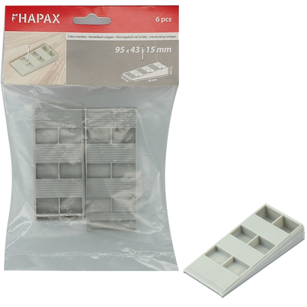 HAPAX wiggen geribbeld 43x15,00x95 /6st