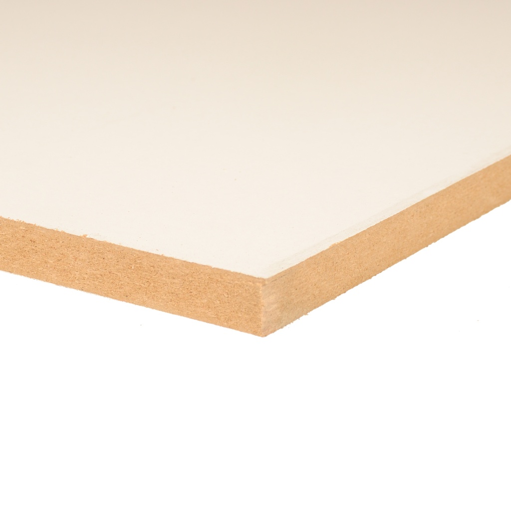 MDF E1 2440 x 1220 x 9 mm met grondeerfolie wit