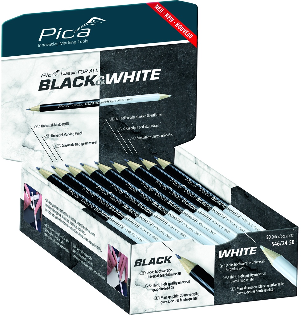 Pica per stuk, 546/24 Potlood Black & White