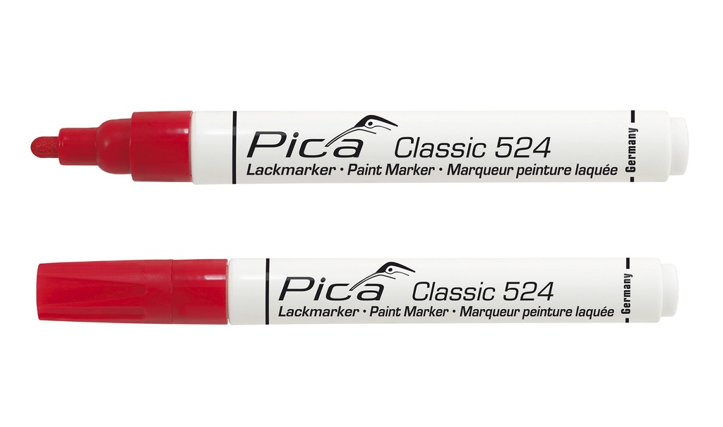 Pica 524/40 Lakmarker 2-4mm ronde tip rood
