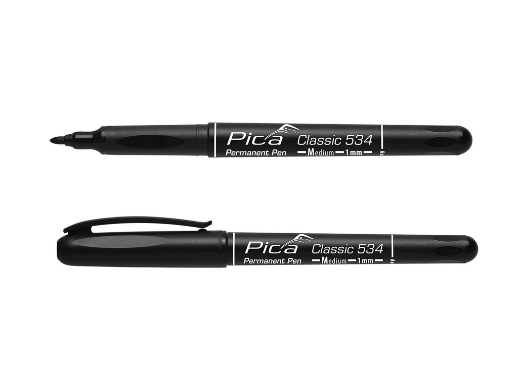 Pica 534/46 Permanent Pen 1,0mm rond zwart