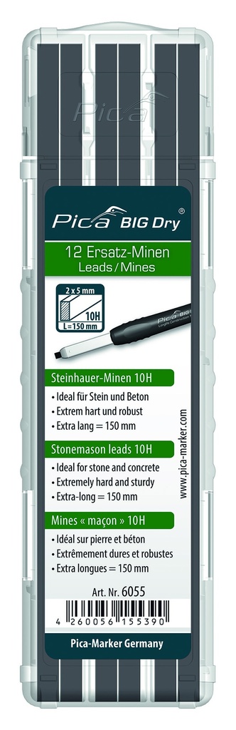Pica 6055 BIG Dry Navulling Steenpotlood 10H