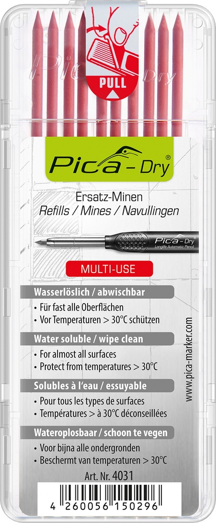 Pica 4031 Dry Navulling rood