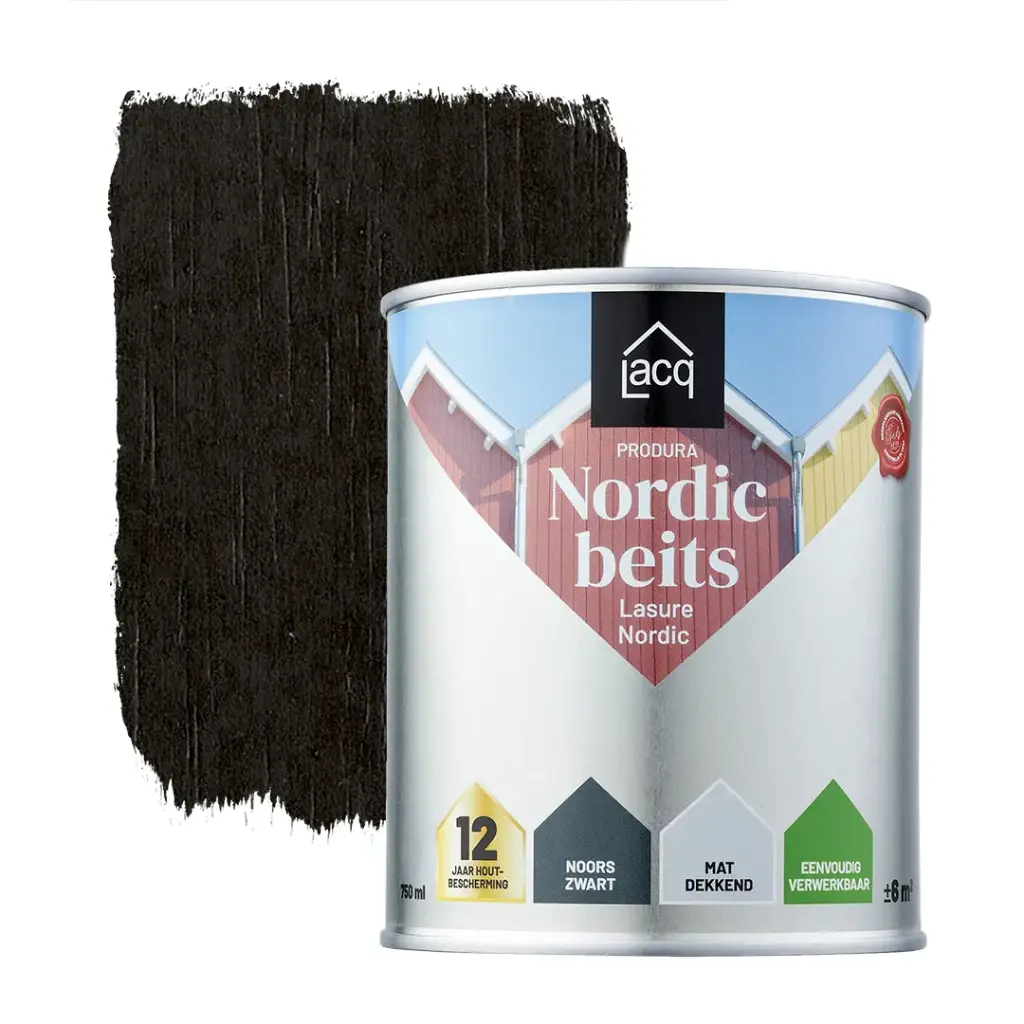 Lacq Produra Nordic Beits mat Noors zwart 750ml