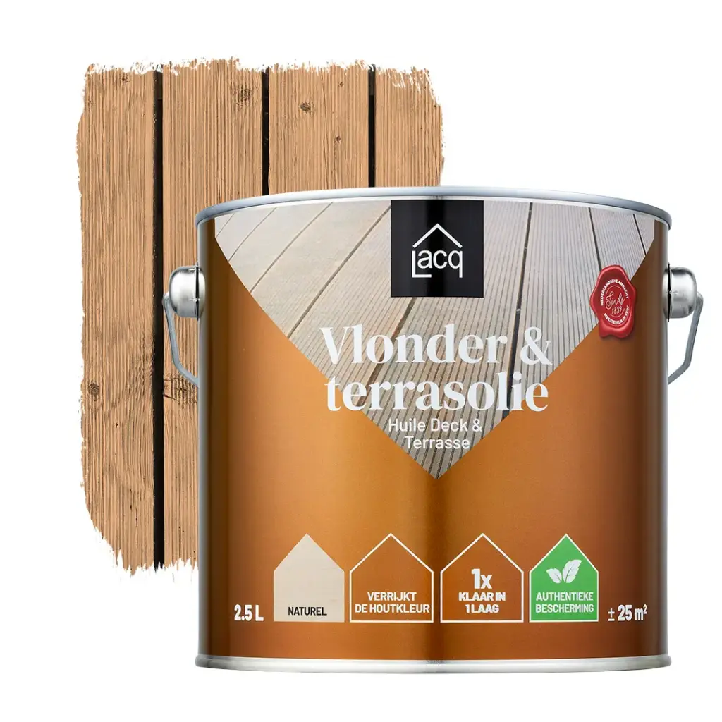 Lacq Vlonder & terrasolie naturel 2,5 liter
