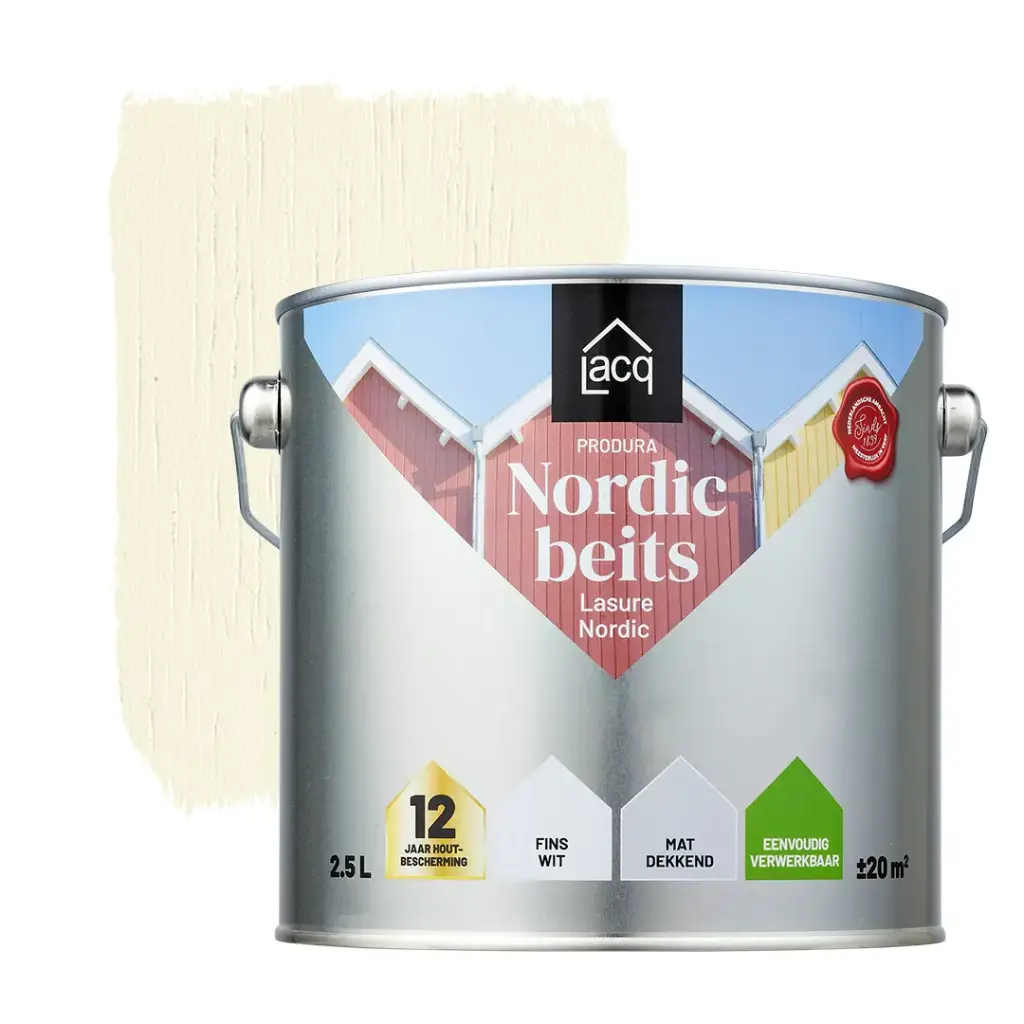 Lacq Produra Nordic Beits mat Fins Wit 2,5ltr