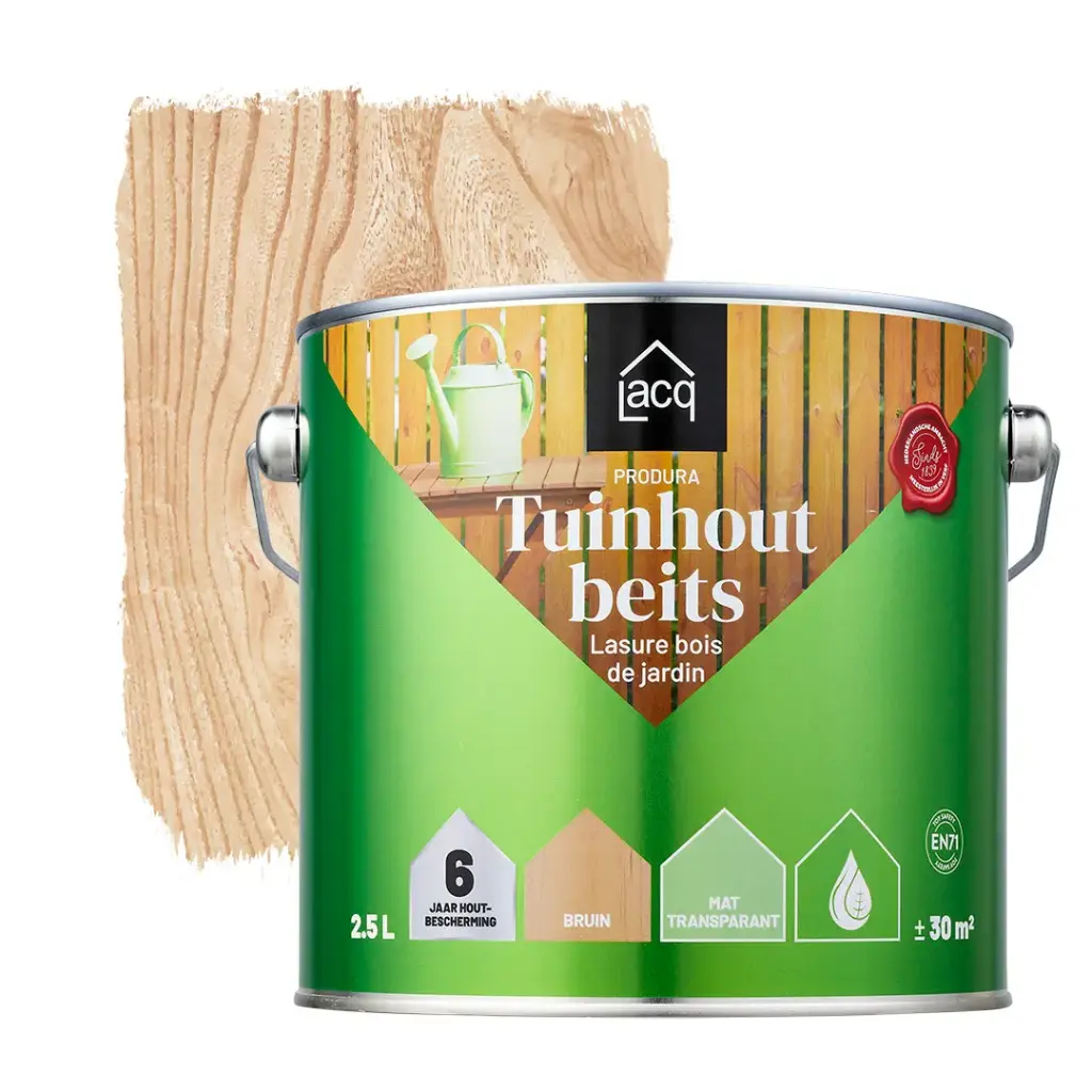 Lacq Produra Tuinhoutbeits mat 2,5ltr Bruin