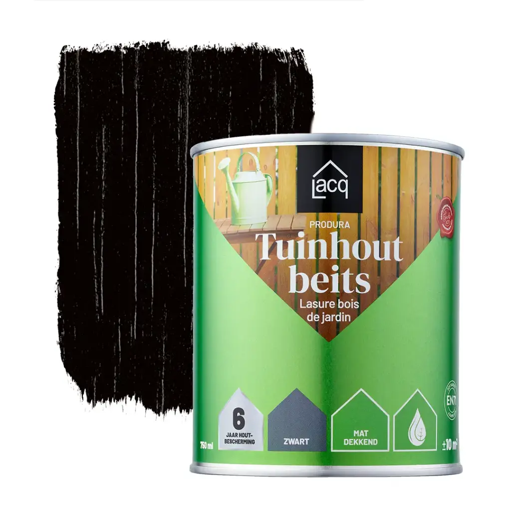 Lacq Produra Tuinhoutbeits mat 750ml Dekkend Zwart