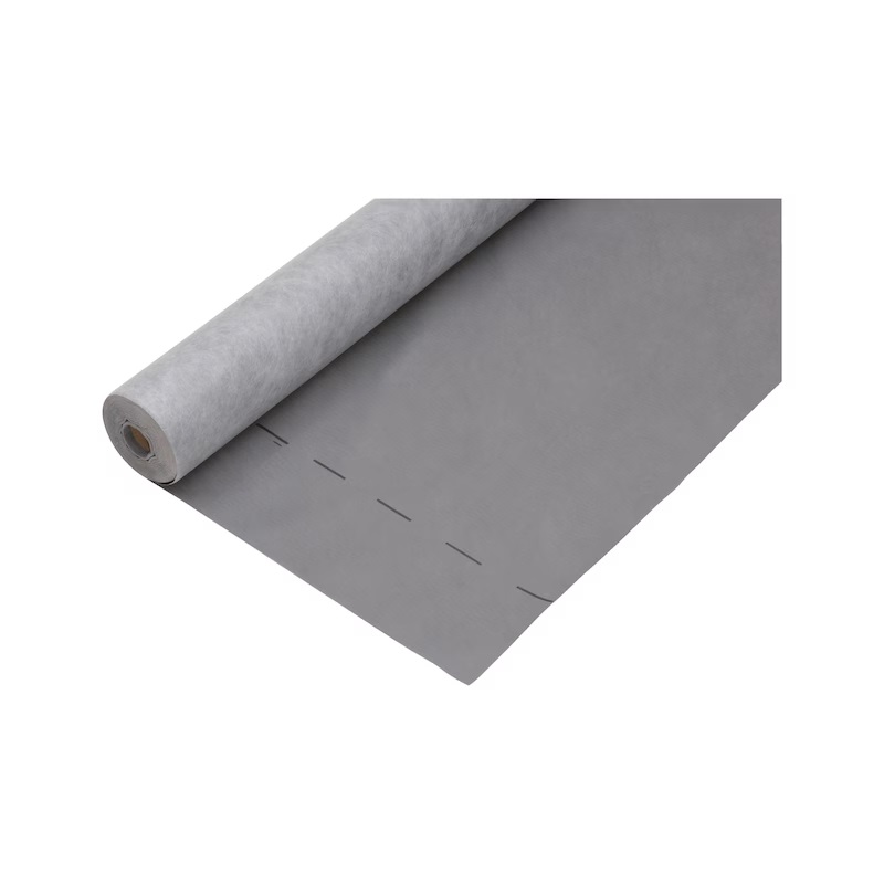 Grijze wandfolie damp open, per 1 x 1,5 meter