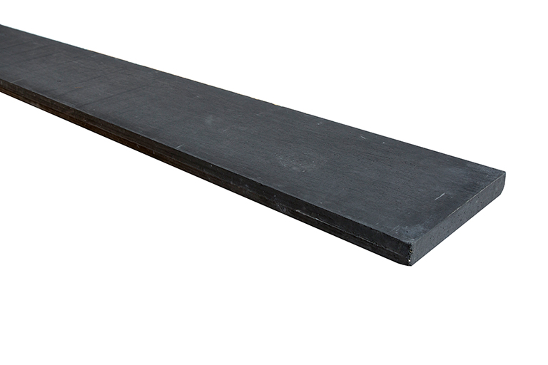 Beton onderplaat Antraciet gecoat 250 x 35 x 1840 mm