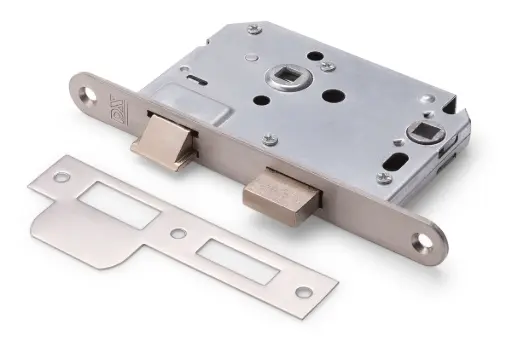 [2600144] WC-badkamerslot ronde voorplaat RVS 