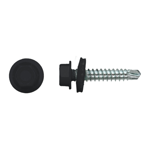 [2601516] Zelfb. schroef bp1 4,8x35 Zn/EPDM R9011 Doos (100 st)