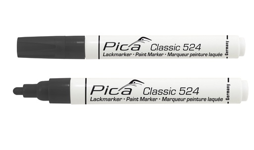 [2604679] Pica 10st 524/46 Lakmarker 2-4mm ronde tip zwart