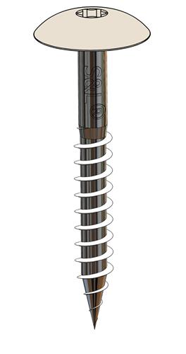 [2301799] Trespaschroeven 4,8 x 38 mm RAL 9001. 100 stuks